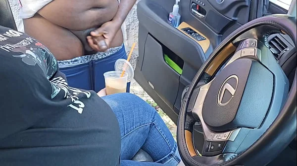I Asked A Stranger On The Side Of The Street To Jerk Off And Cum In My Ice Coffee (Public Masturbation) Outdoor Car Sex