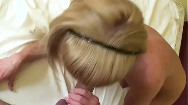 This horny blonde slut with perfect little tits loves to be fucked to get hot cum splashed all over her