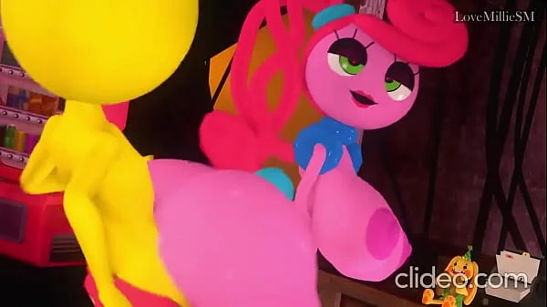 Mommy long legs plays with her new friend