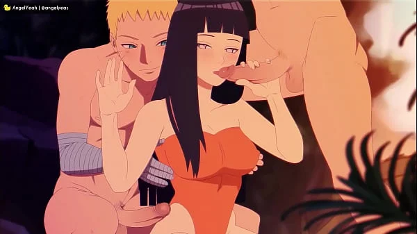 Hinata getting Shadow Cloned