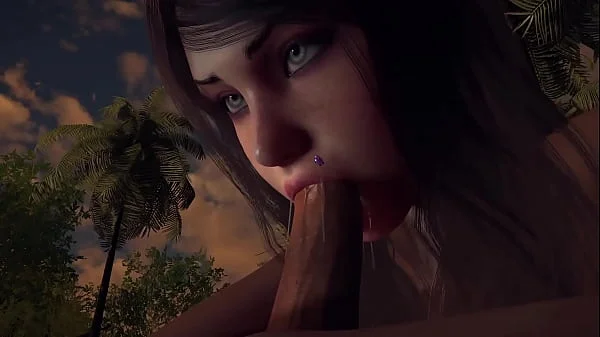 Good girl tries big cock in her mouth | 3D Porn