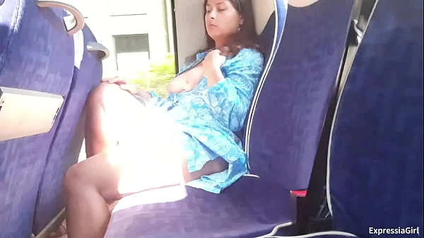 My Stepmom Flashes her Tits and Pussy in the Bus