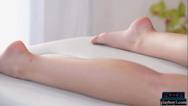 Tiny latina babe gives a hot sex massage to her huge cock client