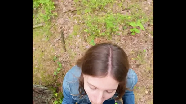 I went for a walk after fucking at home and decided to suck him off again and swallow cum outdoors
