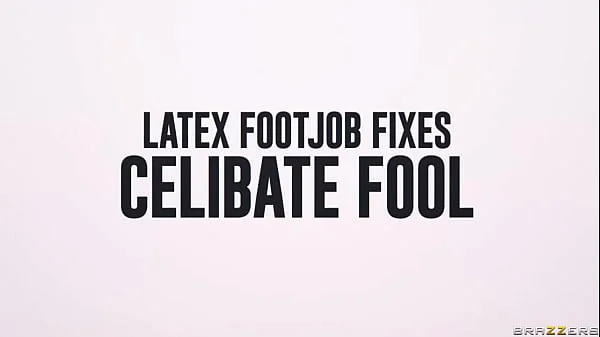 Latex Footjob Fixes Celibate Fool.Angela White / Brazzers/Enter promo code xvpromo at checkout