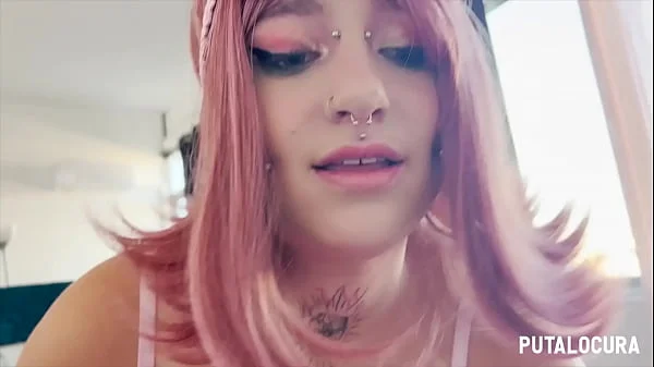 PutaLocura - La cerdita tetona Deedee cabalga la polla de Torbe y traga toda su leche