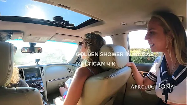 SQUIRT PISS GOLDEN SHOWER in my Car Multicam 4K