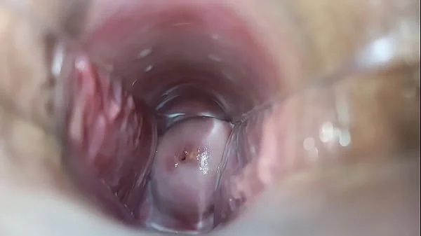 Orgasm inside the vagina close-up