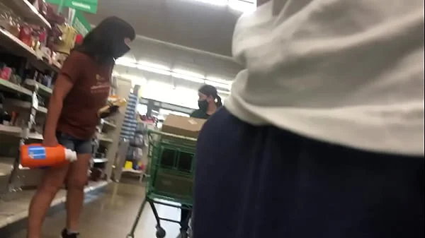 She kept looking cock bulge