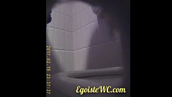 The camera in the women's toilet filmed the beautiful vaginas of girls close-up