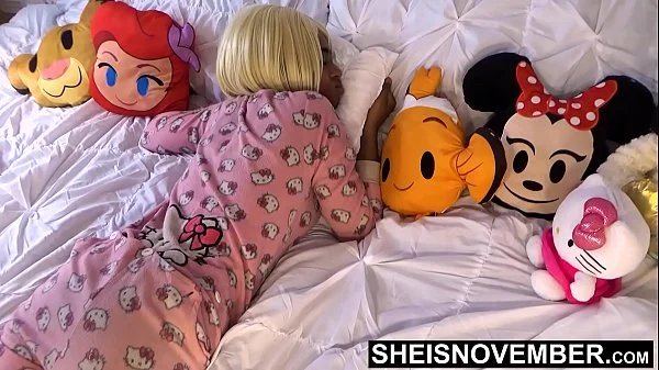 My Step Mom Isn't Aware That Step Dad Does Things With His Big Cock While She Slept, Sexy Ebony Step Daddies Girl Sheisnovember Keeping Their Secret, Step Dad Is Taboo Jerking BBC Over Her Big Ass In Hello Kitty Butt-Flap Onsie in Msnovember