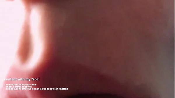 EXTREMELY CLOSE UP BLOWJOB, LOUD SUCKING ASMR SOUNDS & HUGE THROBBING CUMSHOT IN MOUTH