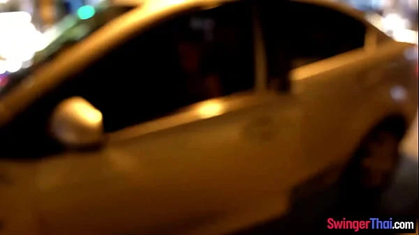 Tiny Thai amateur sucks and fucks a huge cock Western client