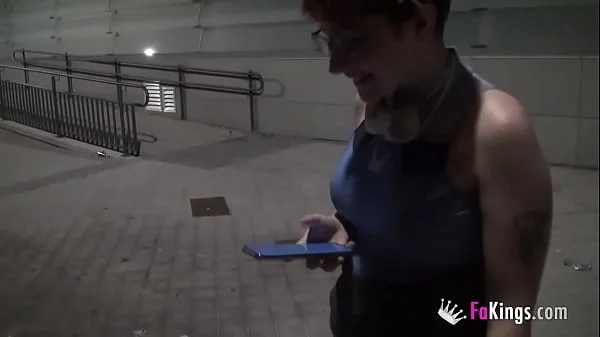 FREE PUBLIC BLOWJOBS from busty teen Meraki in the street