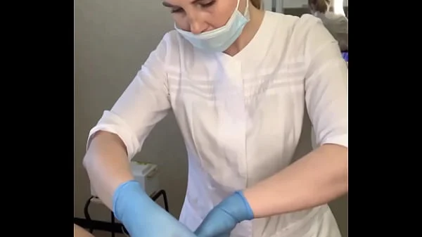 The patient CUM powerfully during the examination procedure in the doctor's hands