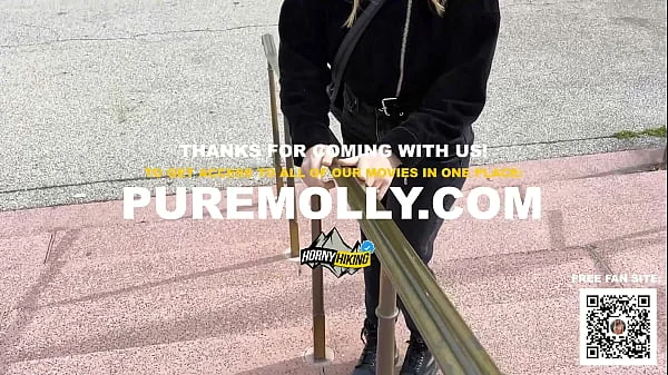 Busty Blonde Slut Fucked on Public Train - Molly Pills - Horny Hiking POV 4k
