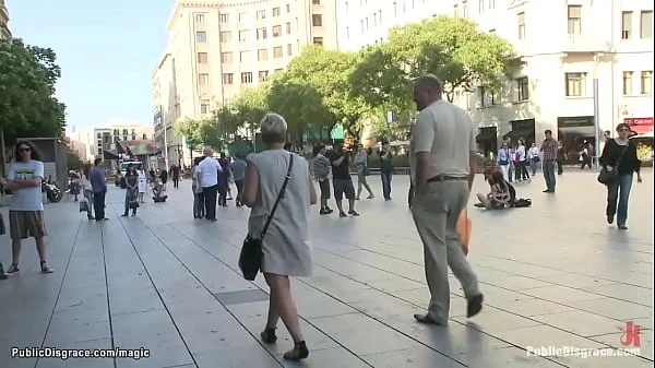 Spanish slut humiliated in downtown