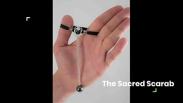 The Sacred Scarab - Sterling Silver Plate Penis Chain Penis Jewelry