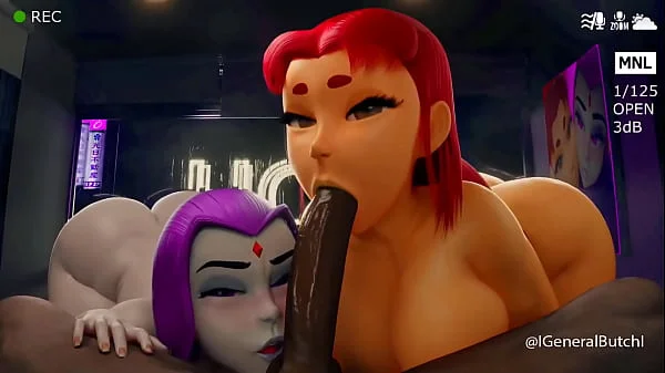 Starfire & Raven Sucking BBC (generalbutch)