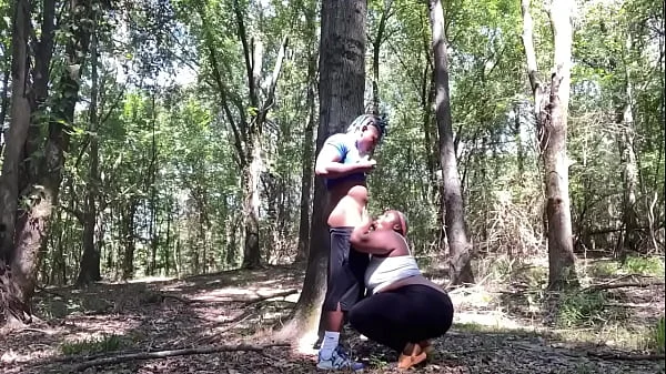 Handsomedevan walk up on a lost big booty  bbw in the woods so he fucks her ass hole